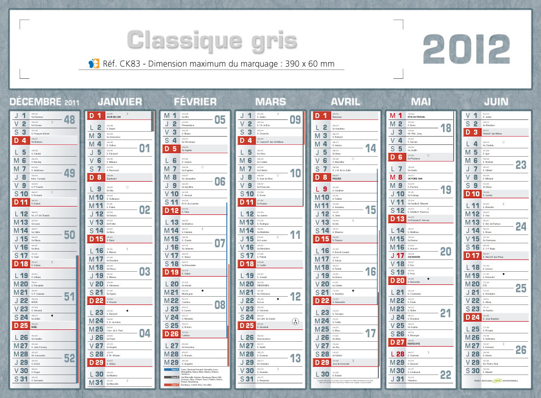 calendrier quantieme