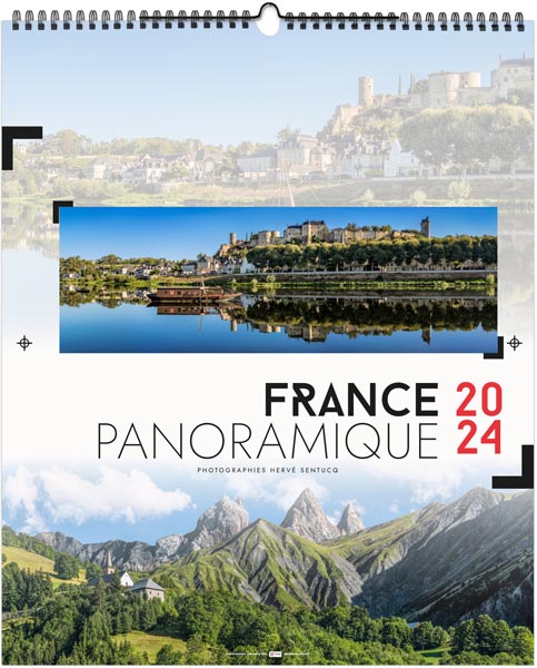 Calendrier illustré 2024 - la france panoramique - 330 x 400 mm