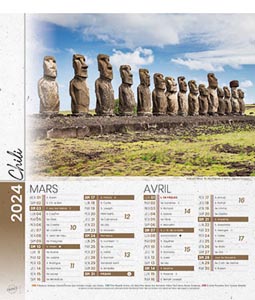 Bloc calendrier publicitaire illustré, Sites du Monde 3