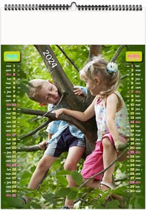 Calendrier illustré 2024 - jeux d'enfants - 330 x 490 mm 4