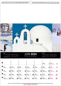 calendrier mural couleurs voyage - 240 x 330 mm 5