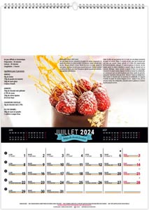 calendrier mural recettes gourmandes - 240 x 330 mm 6