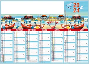 Calendrier bancaire personnalisable 2024 - aymeric - 270 x 208 mm 1