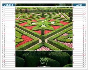 Calendrier personnalisé 2024 - 2 en 1 jardins d'ornement - 330 x 470 mm 4