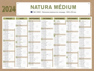 Calendrier Publicitaire Natura Médium 1