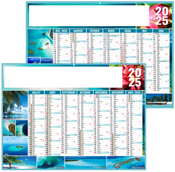 Calendrier personnalisable exotic 2025