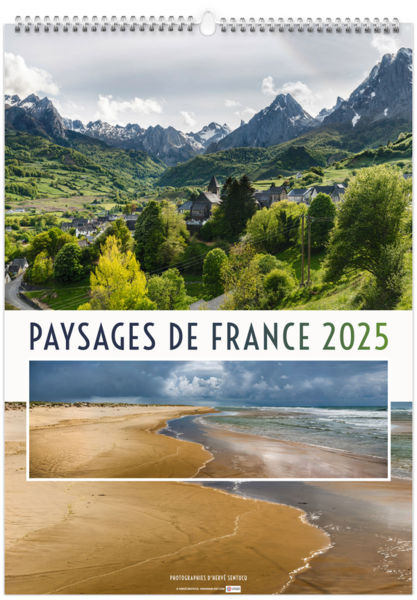 Calendrier personnalisable paysages de france 2025