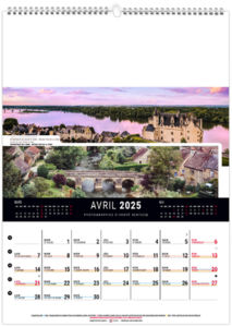 Calendrier mural france panoramique 2025 3
