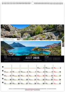Calendrier mural france panoramique 2025 7