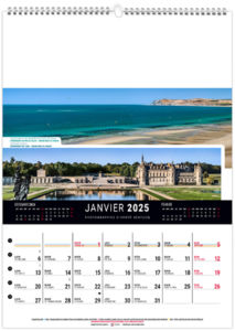Calendrier mural france panoramique 2025
