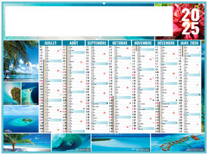 Calendrier personnalisable exotic 2025 2