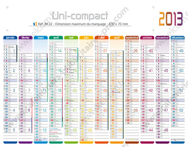 Calendrier publicitaire contre collé, Uni-Europe