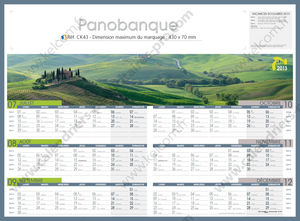 Calendrier bancaire publicitaire grand format, Panorabanque 2