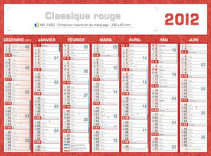 Calendriers publicitaires, Classique Couleurs 2