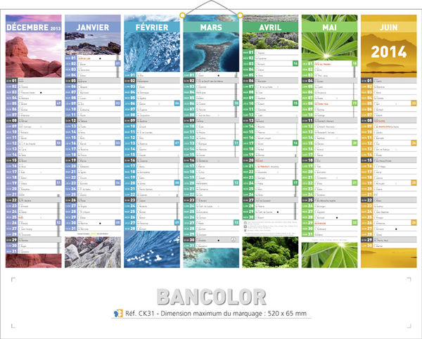 calendrier entreprise à personnaliser