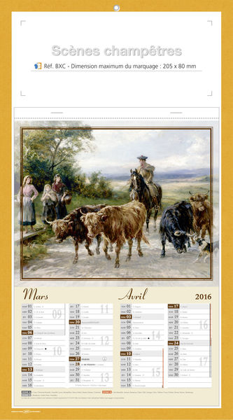 Blocs illustrés publicitaires, Scènes Champètres