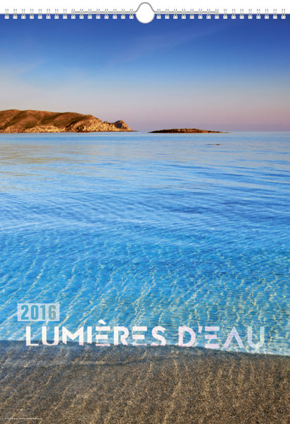 Calendrier illustré publicitaire,Lumières d'eau