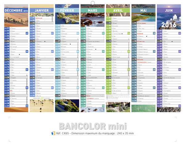 Calendrier publicitaire pas cher, Mini Clichés