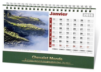 Calendriers chevalets publicitaires, Chevalet du Monde