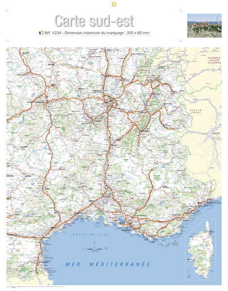 Calendriers publicitaires France personnalisés, Map Sud Est