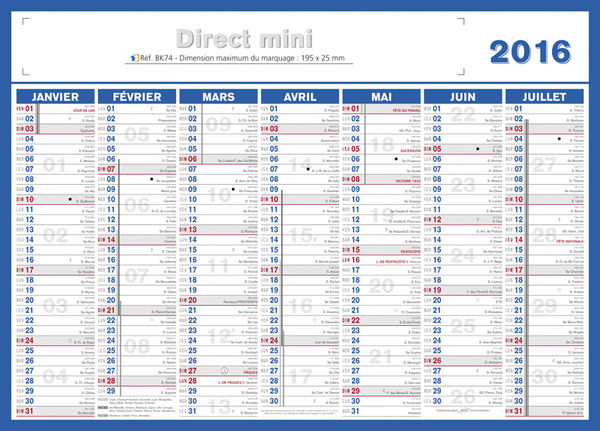 Petit calendrier, Mini Direct