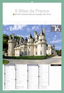 Bloc calendrier publicitaire, Sites de France 4