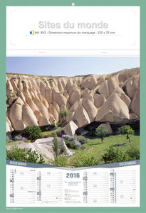 Bloc calendrier publicitaire illustré, Sites du Monde 4