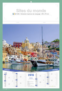 Bloc calendrier publicitaire illustré, Sites du Monde 5