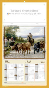 Blocs illustrés publicitaires, Scènes Champètres