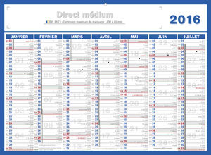 Calendrier bancaire publicitaire entreprise, Medium Direct