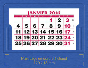 Calendrier chevalet publicitaire, Chevalet Classique 1