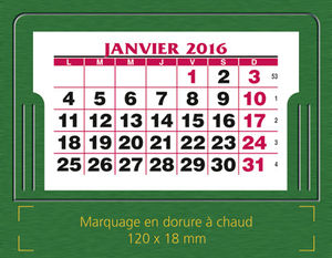 Calendrier chevalet publicitaire, Chevalet Classique 5