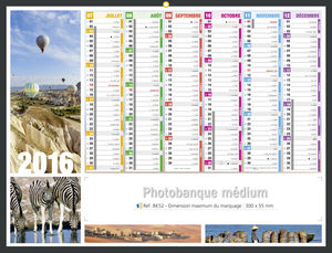 Calendrier de banque publicitaire déco, Medium Décobanque 1