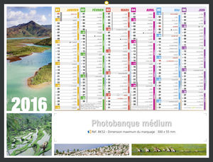 Calendrier de banque publicitaire déco, Medium Décobanque