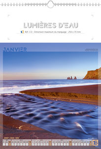 Calendrier illustré publicitaire,Lumières d'eau 1