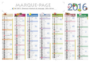 Calendrier petit format, Mini Marque-Page 1