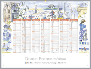 Calendrier publicitaire à personnaliser France , Medium Paysage France 1