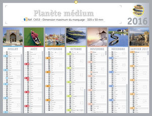 Calendrier publicitaire de banque diapo, Medium Clichés 1