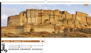 Calendrier publicitaire grand angle, Panorama