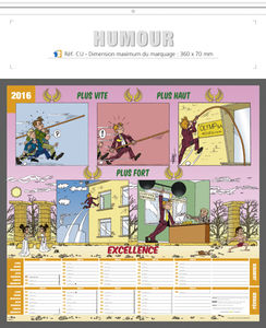 Calendrier publicitaire illustré humour,  Humour