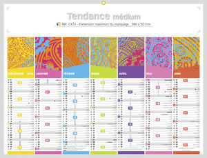 Calendrier publicitaire personnalisé cuisine, Medium Plaisirs Culinaires