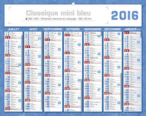 Calendrier publicitaire petit format, Classique Mini 1
