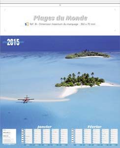 Calendrier publicitaire plage, Plages du monde 6