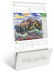 Calendrier publicitaire vide poches, Aquarelle 1