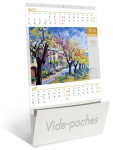 Calendrier publicitaire vide poches, Aquarelle 2