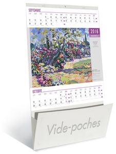 Calendrier publicitaire vide poches, Aquarelle 3
