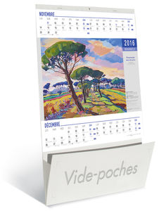 Calendrier publicitaire vide poches, Aquarelle 4
