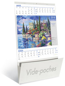 Calendrier publicitaire vide poches, Aquarelle 5