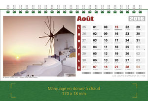 Calendriers chevalets publicitaires, Chevalet du Monde 8