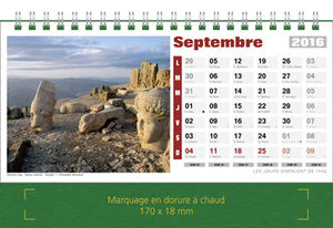 Calendriers chevalets publicitaires, Chevalet du Monde 9